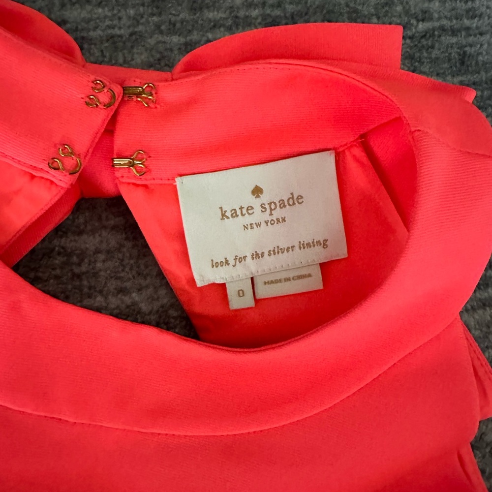 Kate Spade Bow Back Solver Linings Dress Hot Pink View 3